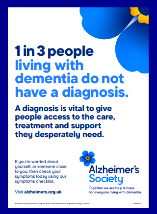 This is Dementia Action Week 2024, and the theme is 'improving dementia diagnosis rates'. #DementiaActionWeek #Dementia #Alzheimers #rossendale