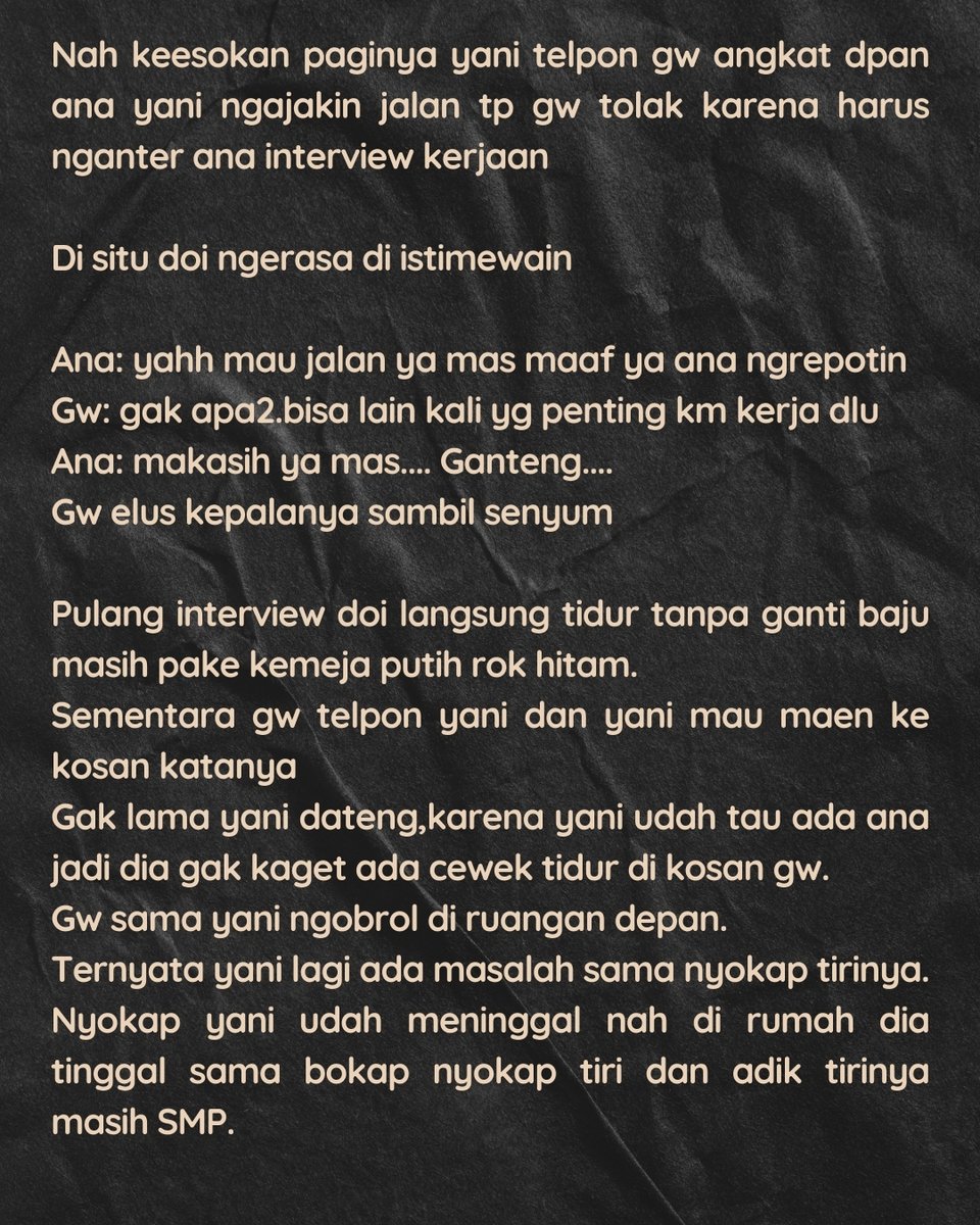 mimin lanjut part 2 nya guys.
gimana ceritnya menurut kalian?
jangan lupa like,follow dan share yaaa guys.

#ceritacinta #ceritangentot #ceritadewasa #ceritaseks #ceritadewasangentot #ceritahotdewasa #ceritahot #ceritahotsex #fypシ #fypシ゚viralシ #fypviral #trending #viral