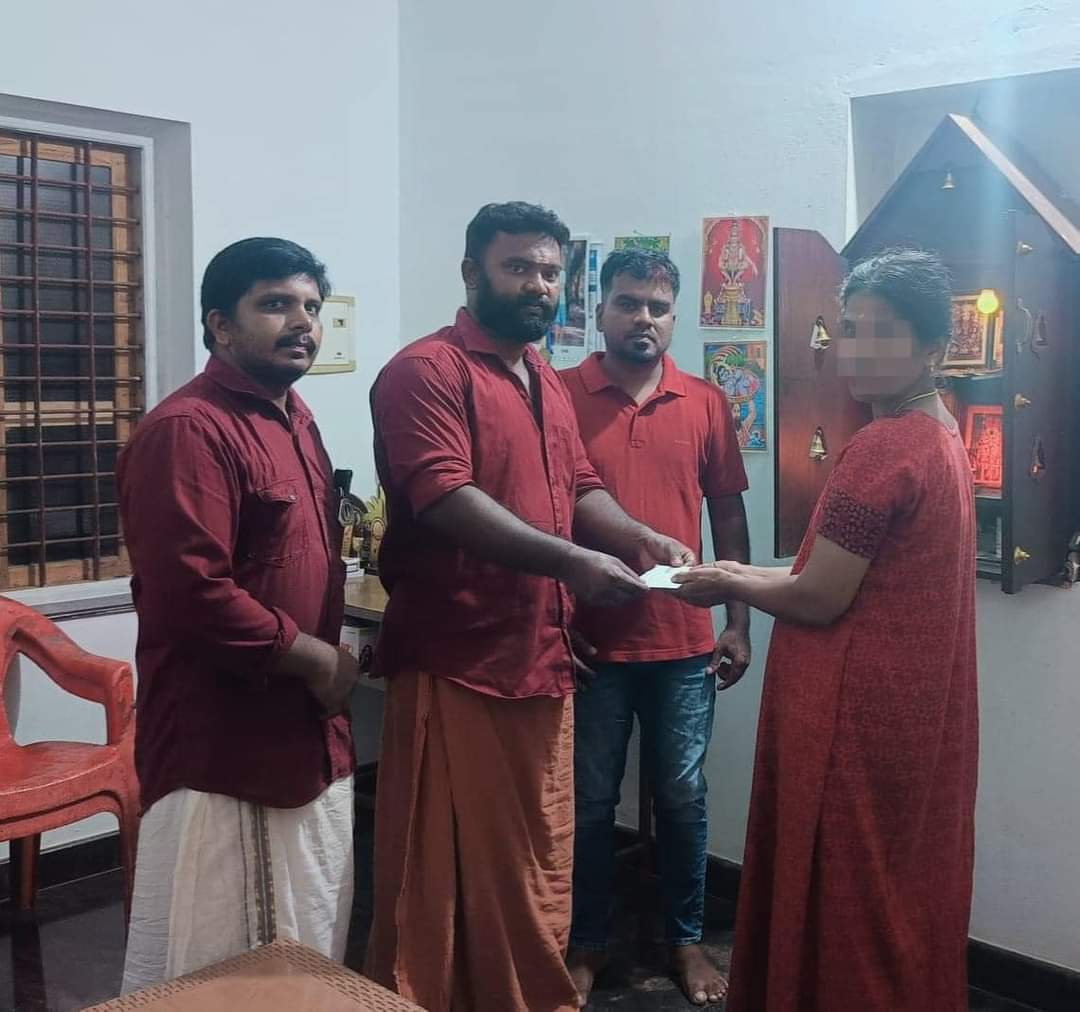 The Hindu Seva Kendra has extended marriage assistance to another Hindu girl from an underprivileged family in Palakkad. Her father passed away a year ago. Swami Sharanam. 9400161516