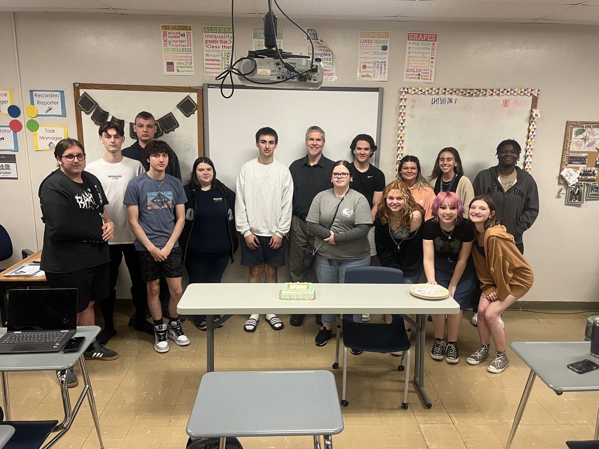 Mr. August was not able to attend the Helping Hands Award night so we brought the ceremony to him today during his math period. Mr. August is a really good teacher but he is an amazing person for our kids.