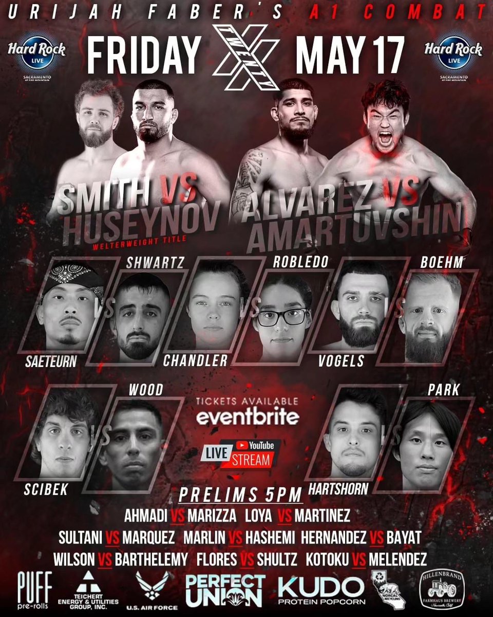 A1 Combat 20 Full Card Updated! Only 4 more sleeps..

Tickets available at a1combat.com
