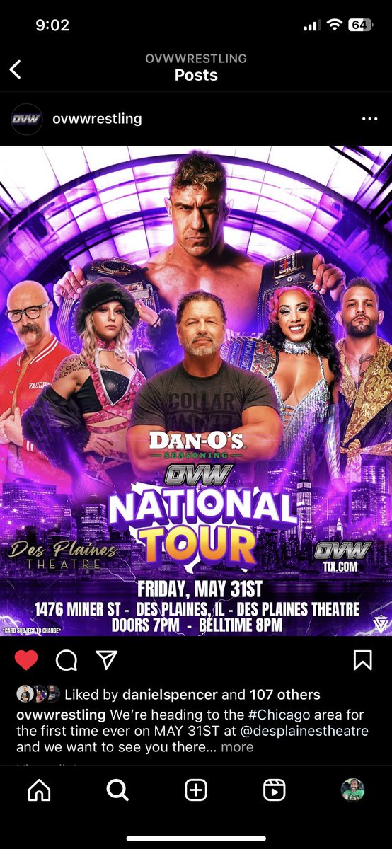 Don’t miss one of the best companies going today !! Don’t miss your chance to see @ovwrestling live in a town near you!!!