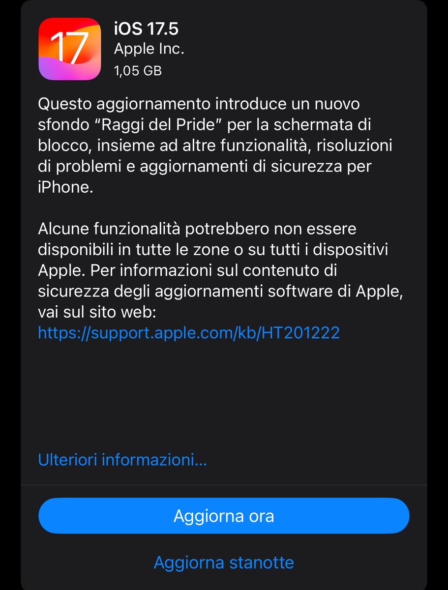 Fuori ora per tutti nuovi iOS 17.5 
youtube.com/mikyancona 
#apple #ios #iphone #ios175 #mikyancona #update #iphone15promax #firmware #iphone15series #tech #technews #techblogger #youtube