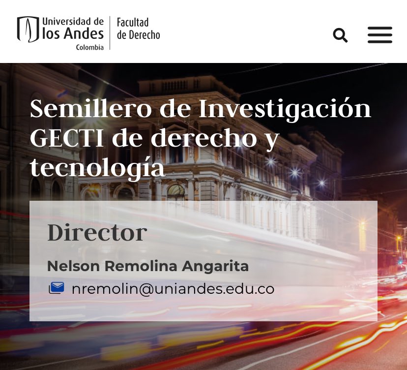 Semillero GECTI de derecho & tecnología. Más información en: derecho.uniandes.edu.co/semilleros-de-…