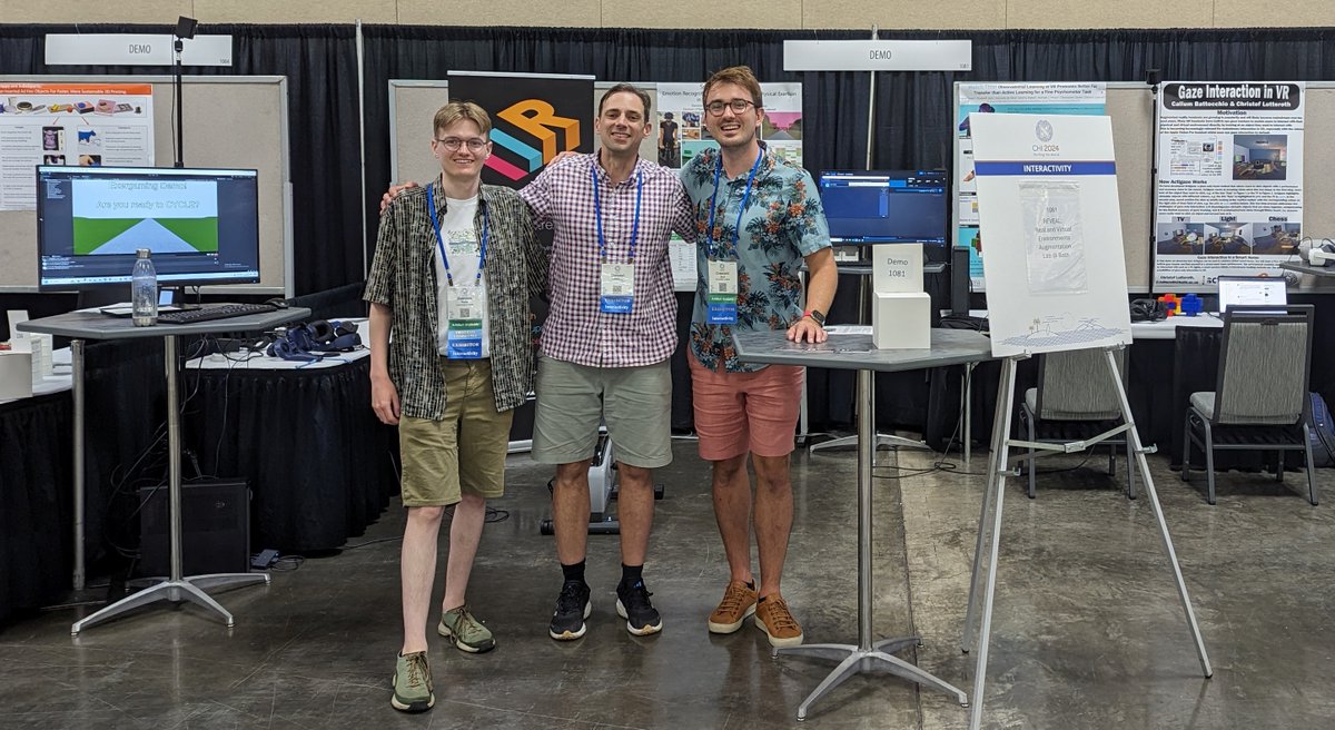 REVEAL (@revealcentre) on Twitter photo The REVEAL Interactivity at #CHI2024 is opening this evening at 5:30pm in the exhibition hall. Come and experience VR emotion recognition while exergaming, VR psychomotor training and VR eye gaze interaction. See you at booth 1081! The REVEAL Interactivity at #CHI2024 is opening this evening at 5:30pm in the exhibition hall. Come and experience VR emotion recognition while exergaming, VR psychomotor training and VR eye gaze interaction. See you at booth 1081!