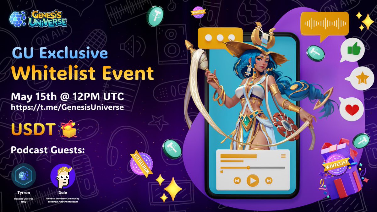 📣Unlocking Exclusive Access - Whitelist Beta Test Event🥳 #giveaway $USDT

🎙Discover the secrets behind gaining early access, the perks of being on this #GenesisUniverseNewHorizon exclusive whitelist, and hear firsthand stories from expert team members📚

1️⃣ Follow