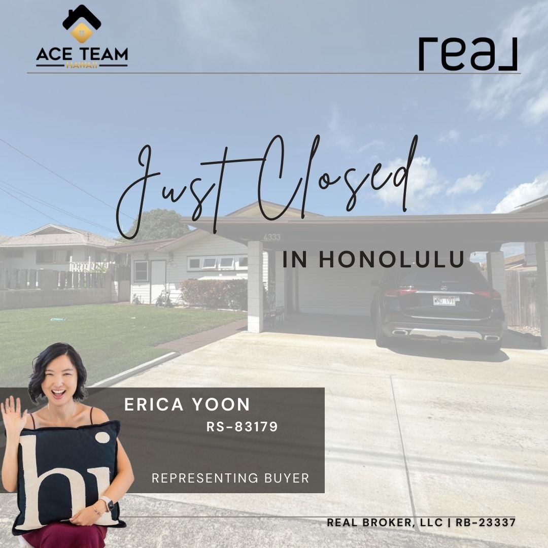 Congrats to our client on securing this stunning Honolulu home! No competition, just a dream come true! 🌺🏠
.
.
.
#Sold #Closed #Honolulu #Hawaii #AceTeamHawaii #realtor #realtorlife #Realbrokerage #EricaYoonHawaii