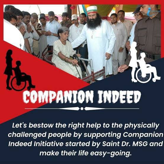 Rajnees87860155's tweet image. #साथी_मुहिम
People do not have a caring &amp;amp; concerned attitude towards a disabled person. But with the inspiration of Saint Ram Rahim Ji, Dera Sacha Sauda volunteers have helped many physically challenged people by providing wheelchair, calipers under the companion initiative .