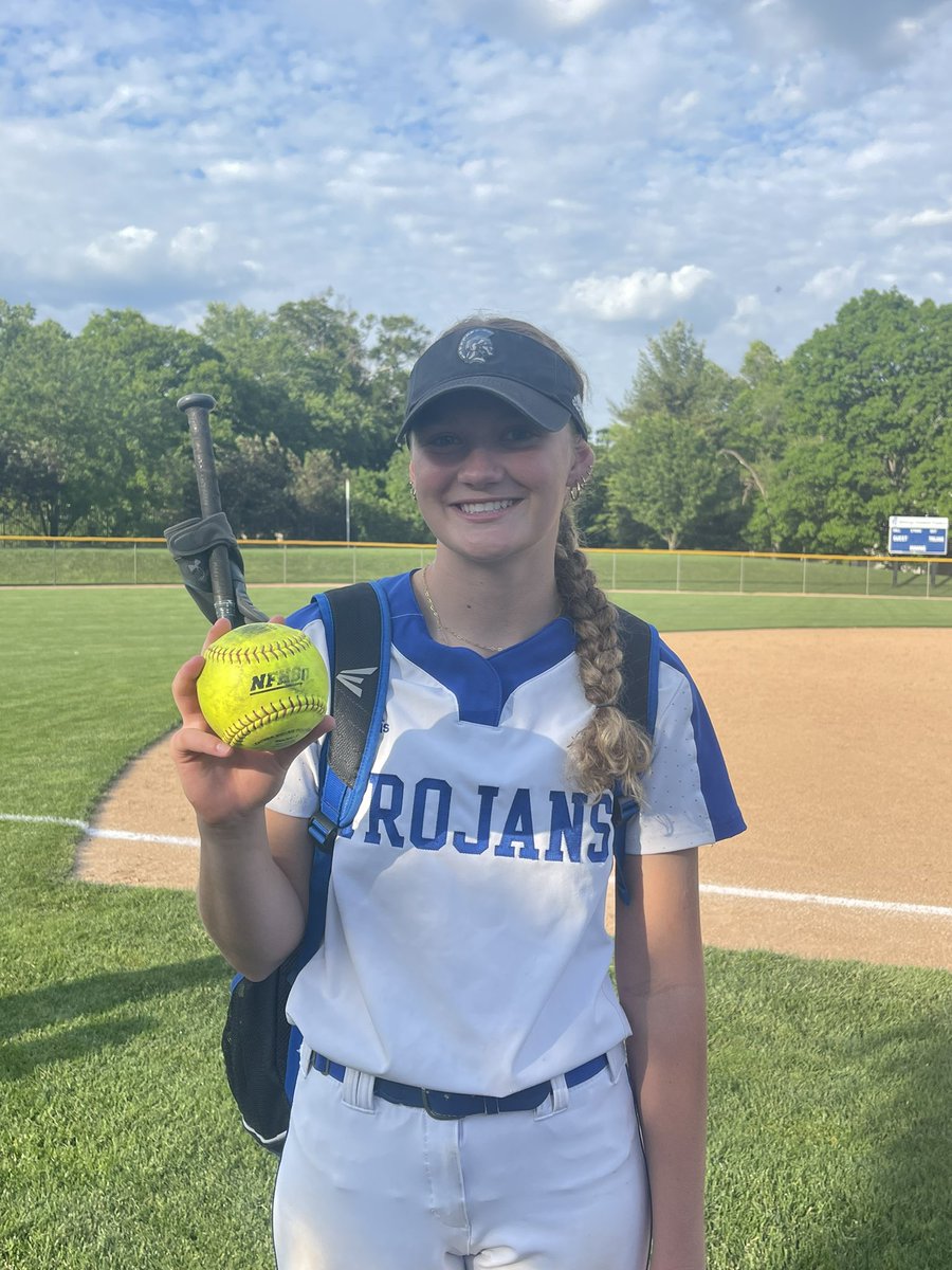 Trojans come back from rain delay, down 4-0 and walk it off in the 9th bs. HC! Fantastic team win! Emma Swickheimer: 2H, 2BB and game winning RBI Emily Wendt: Grand Slam, 4RBI Anna Caskey: WP, 2H, 2R, HR Ava Sanders: 2RBI Meg Jennings and Megan Todd: great AB to move runners