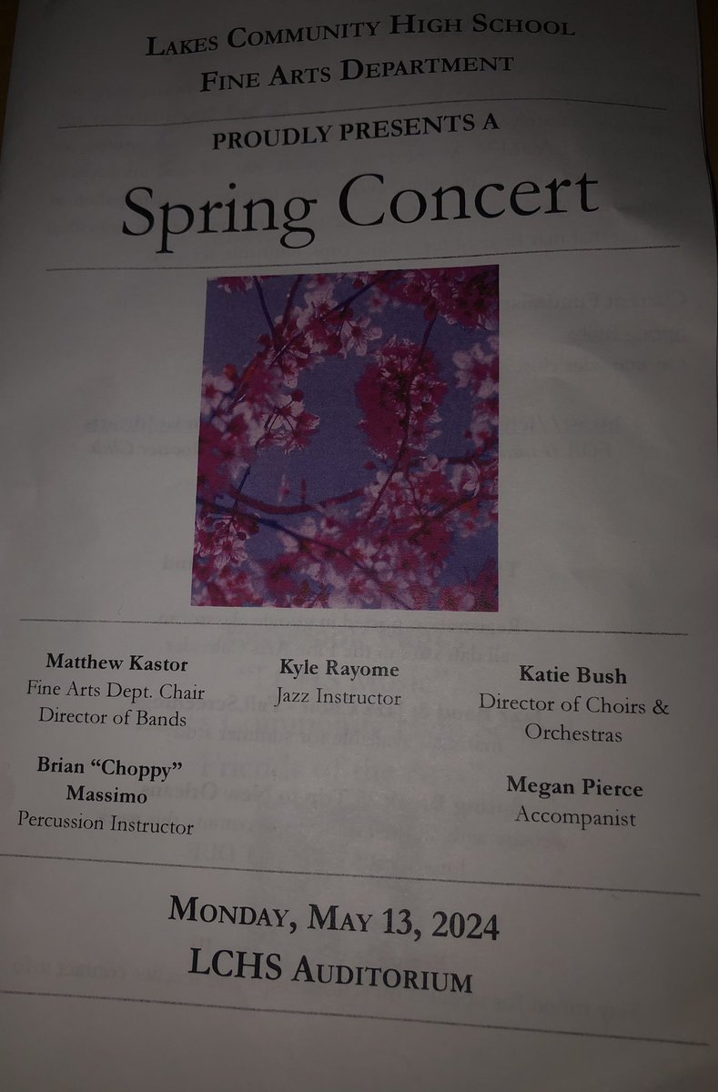 sliarakos7's tweet photo. Spring concert at Lakes!  From Jazz to Orchestra to Choir to Band!  @LakesEagles https://t.co/ophWE3PsZ8