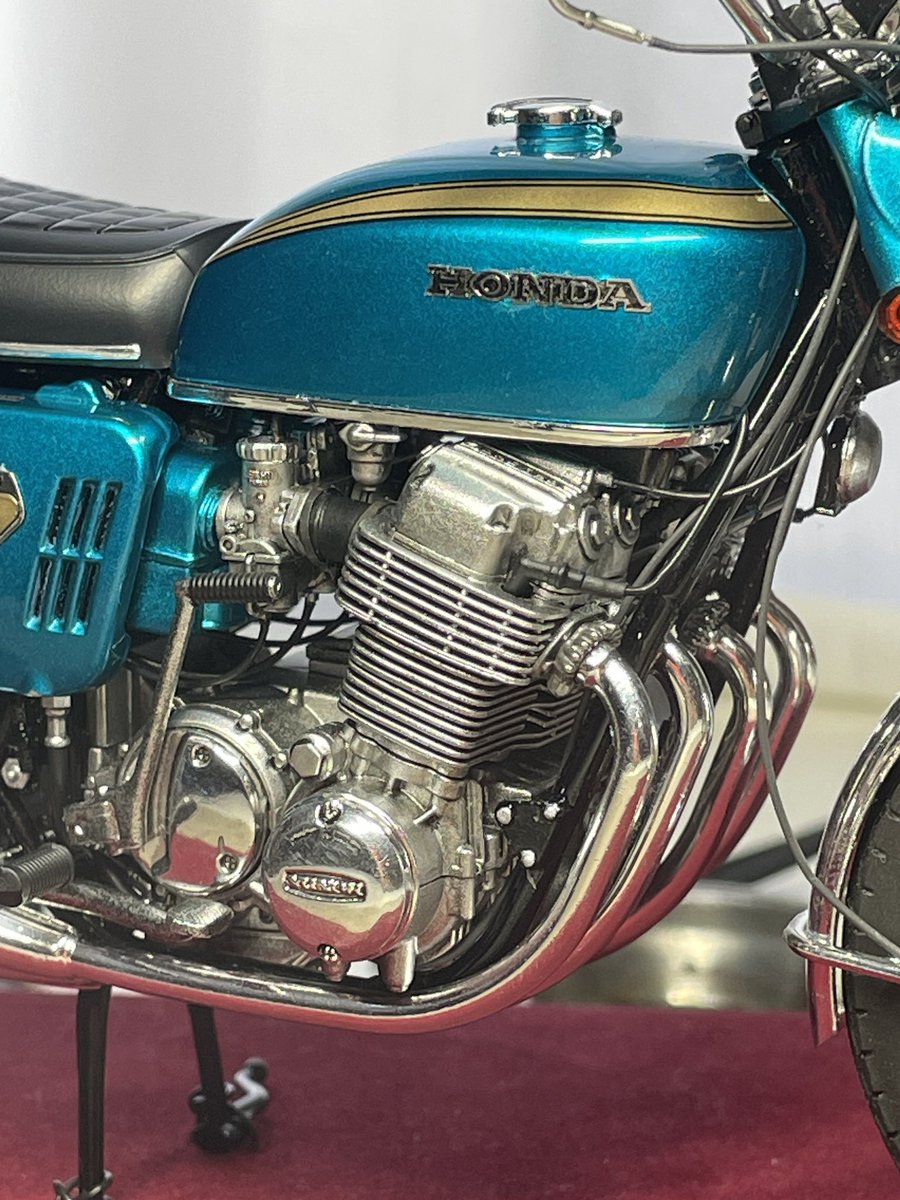アオシマ1/12 ホンダCB750four‘69 #ドアップ選手権 #タンクのロゴを晒せ #バイクプラモ盛上げ隊 #バイク模型集まれ