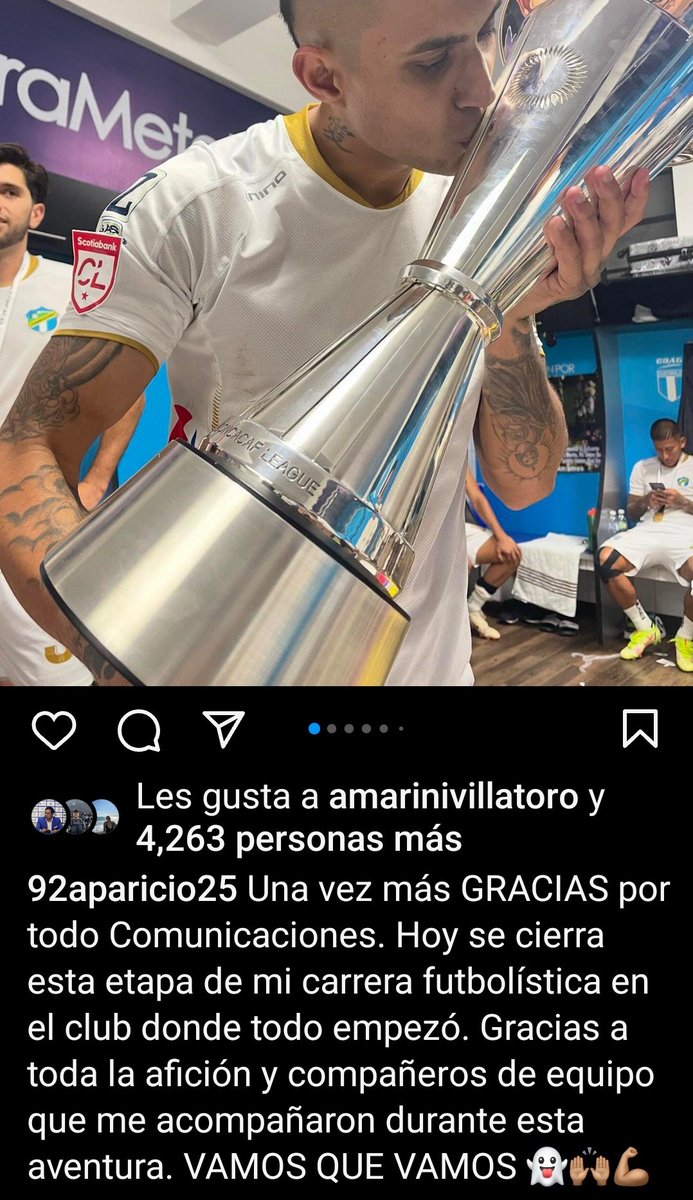 Jorge Aparicio anuncia su salida de Comunicaciones FC