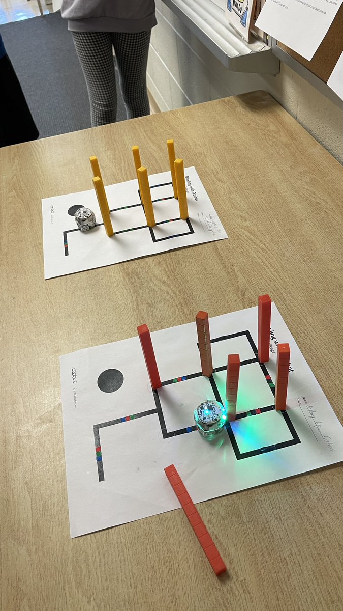 Ozobot bowling tournament got pretty exciting today! <a href="/Lukes_Lightning/">St Luke CS</a>