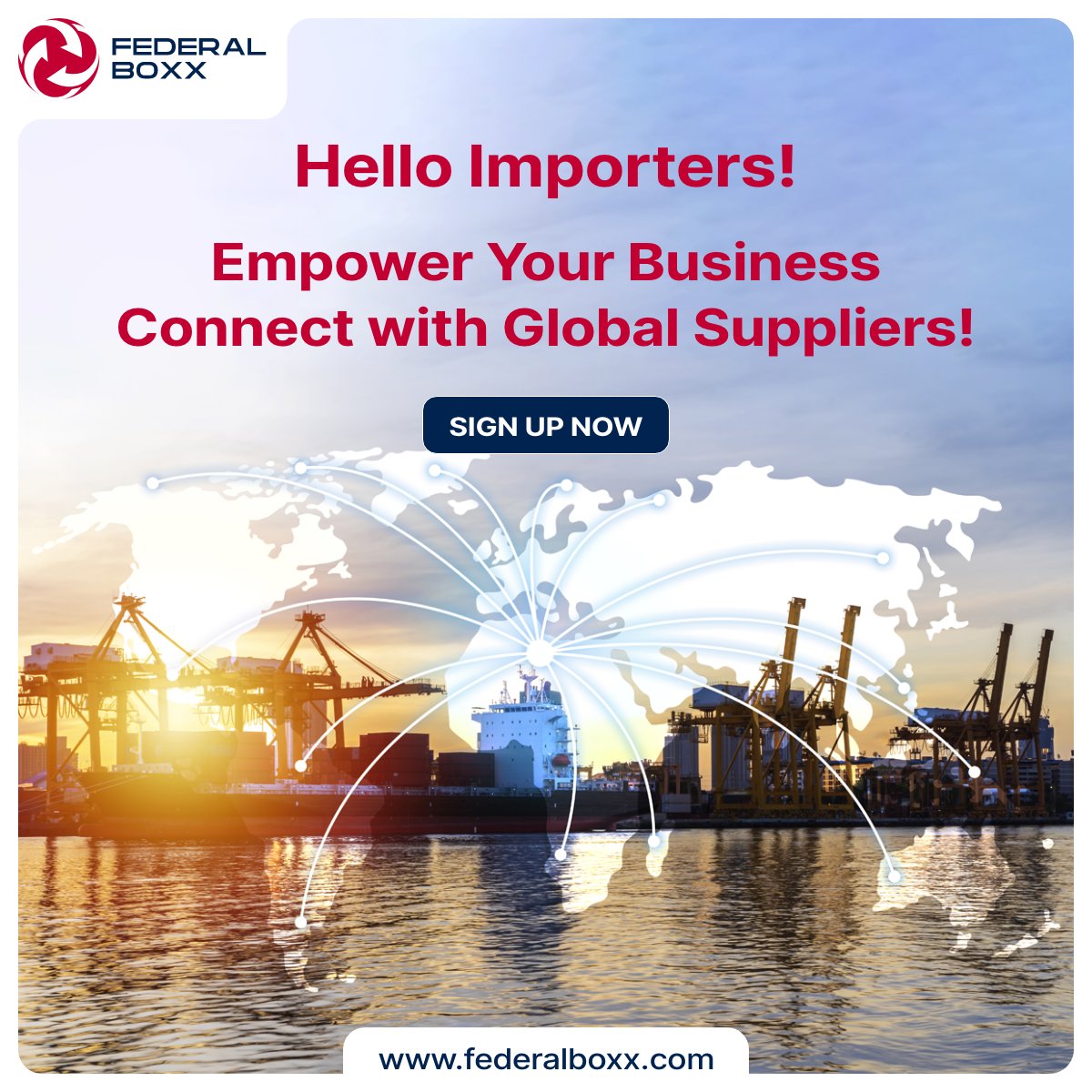Hey Importers! Ready to empower your business? Connect with global suppliers and expand your network with FederalBoxx! Sign up now to access a world of opportunities. #Importers #GlobalSuppliers #BusinessNetworking #Procurement #GlobalTrade