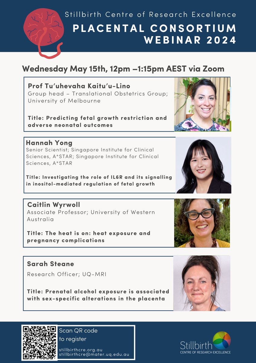 Placental Consortium Webinar tomorrow! Join us to hear from the experts about research being done on the placenta. Register here 👇eventbrite.com/e/placental-co…