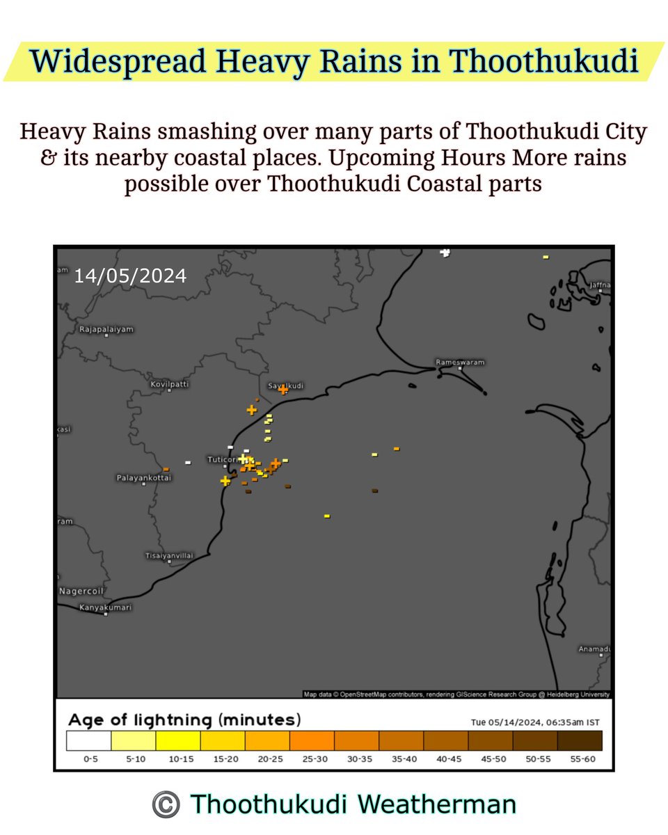 Widespread Heavy Rains in Thoothukudi 🌧️