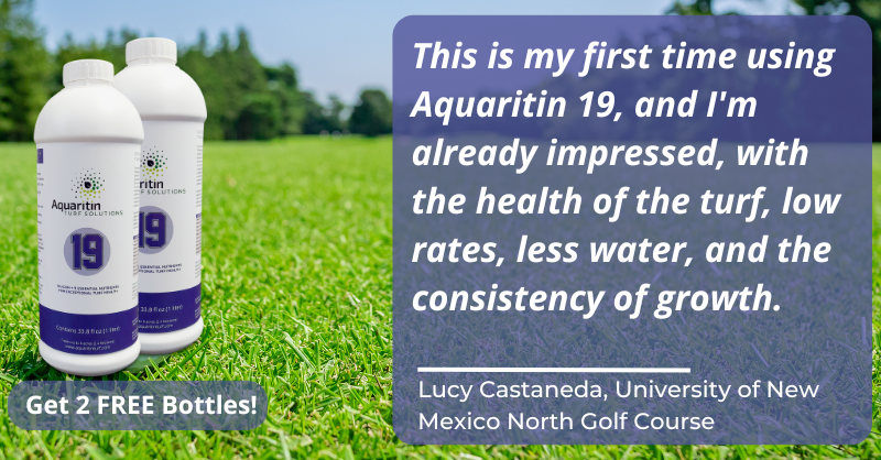 How would lower input rates and less water usage affect your labor this summer? aquaritinturf.com/19-trial/