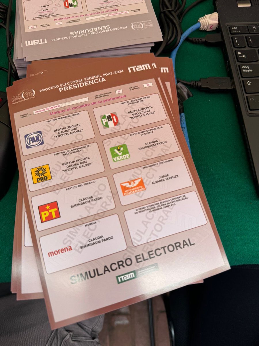 En el ITAM hubo un simulacro de elecciones. ¿Quién creen que arrasó? #XochitlGalvezPesidenta2024 #YoSiVoyALaMarcha