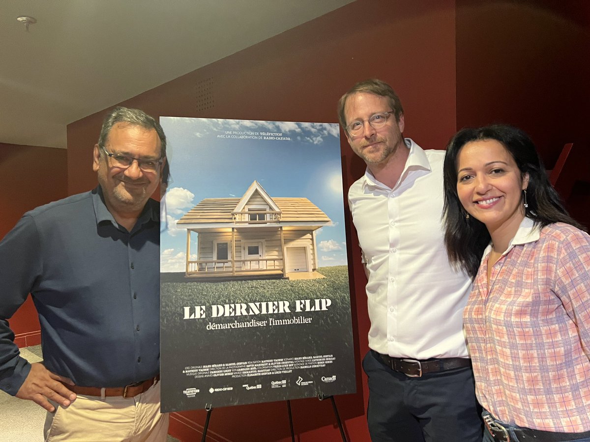 Au Cinéma du musée avec Mathieu Vachon, réalisateur du documentaire Le dernier flip qui vulgarise magnifiquement bien la marchandisation de l’immobilier. À voir par @FEDuranceauCAQ ! #polqc @AFontecillaQS