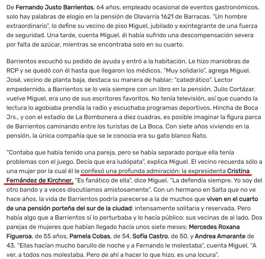 Se confirmó que el asesino de las lesbianas era un ferviente kirchnerista: pero los 'fascistas' somos nosotros!