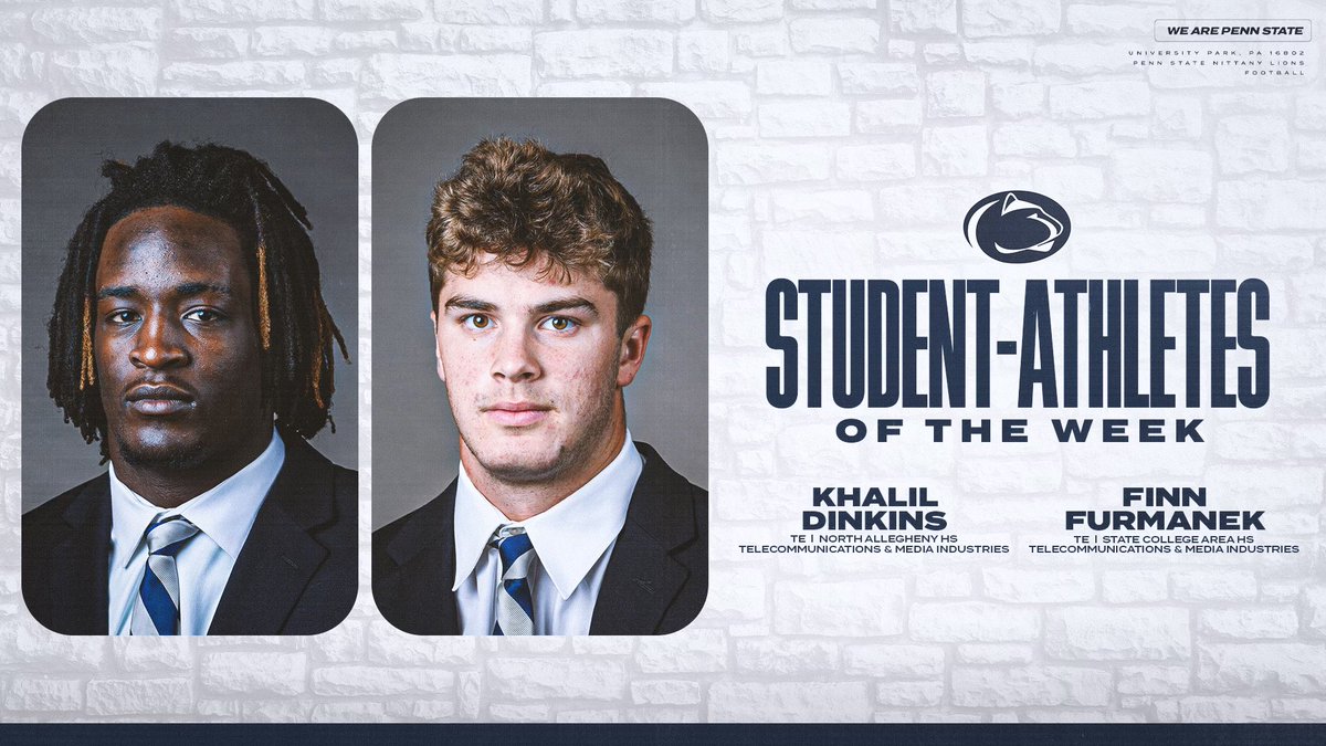 S/o to this pair of @PSU_ACES, @KhalilDink8 & @FinnFurmanek, our Student-Athletes of the Week ♠️ #WeAre