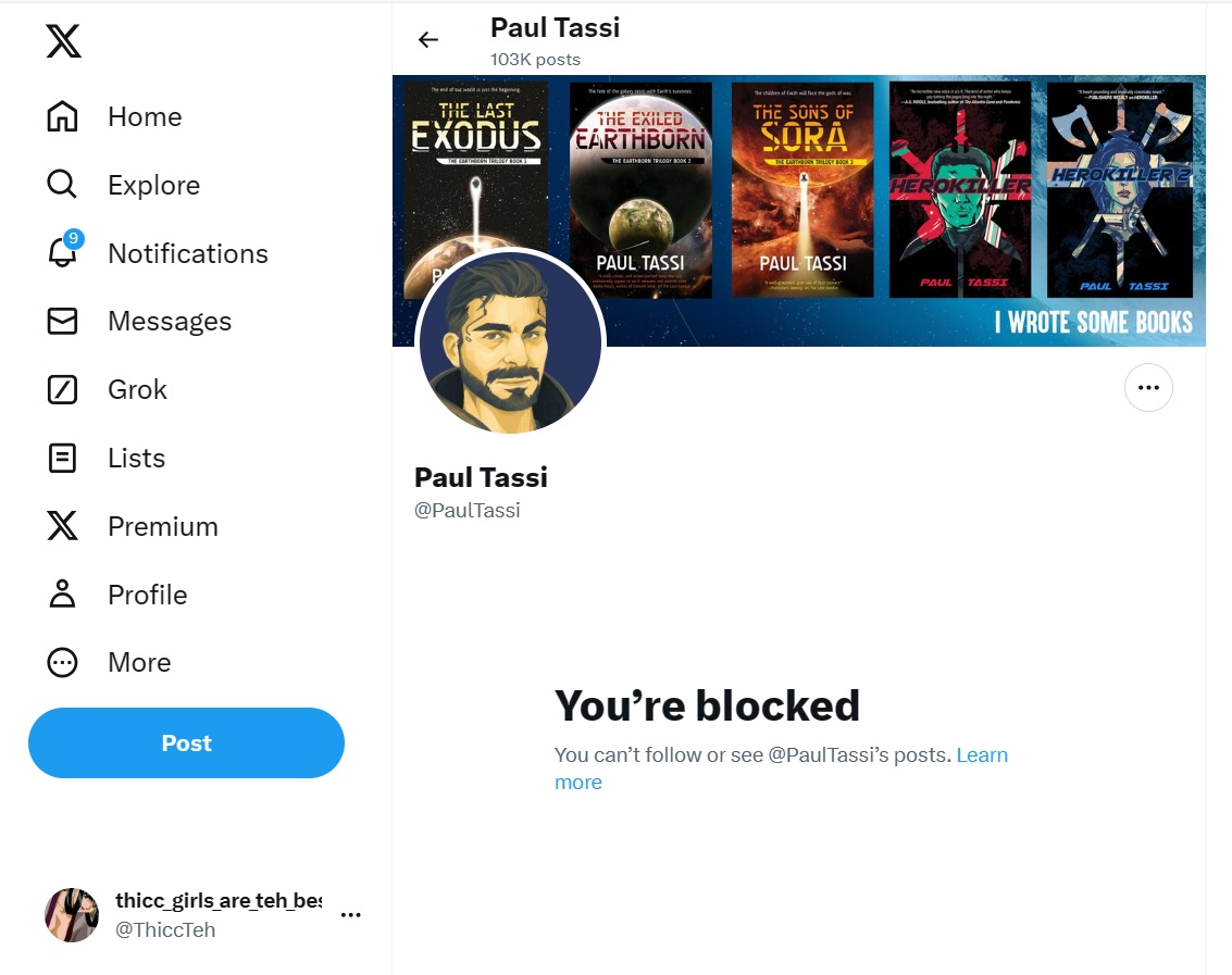 Badge of Honor.  I've got zero problem with one of the worst fanboying gaming journalists in gaming blocking me.  I'd eviscerate him in a gaming debate anyhow.  He didn't want the smoke 🤣