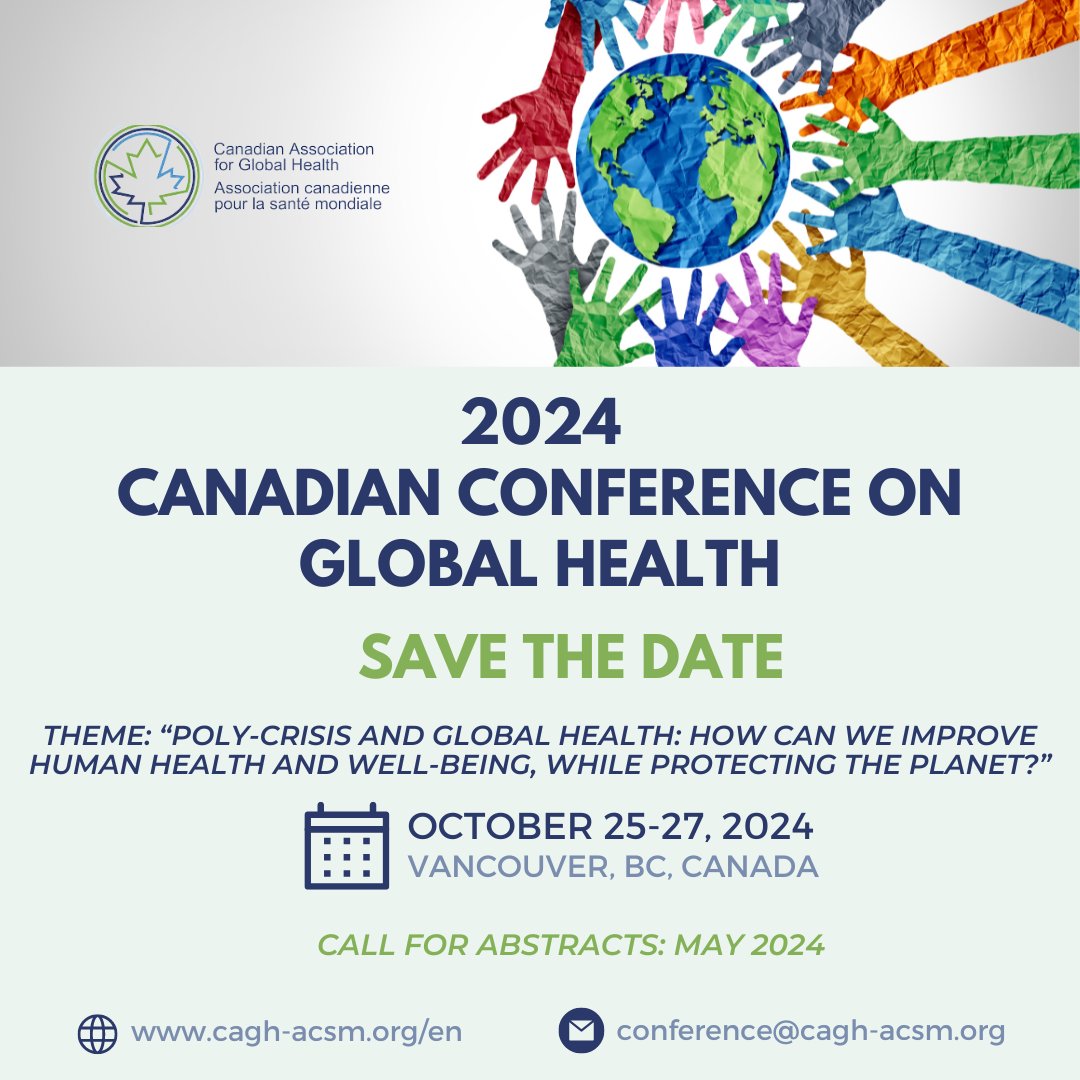 📢#SaveTheDate for the #CCGH2024 this Fall! We look forward to hosting you in beautiful Vancouver, 🇨🇦!