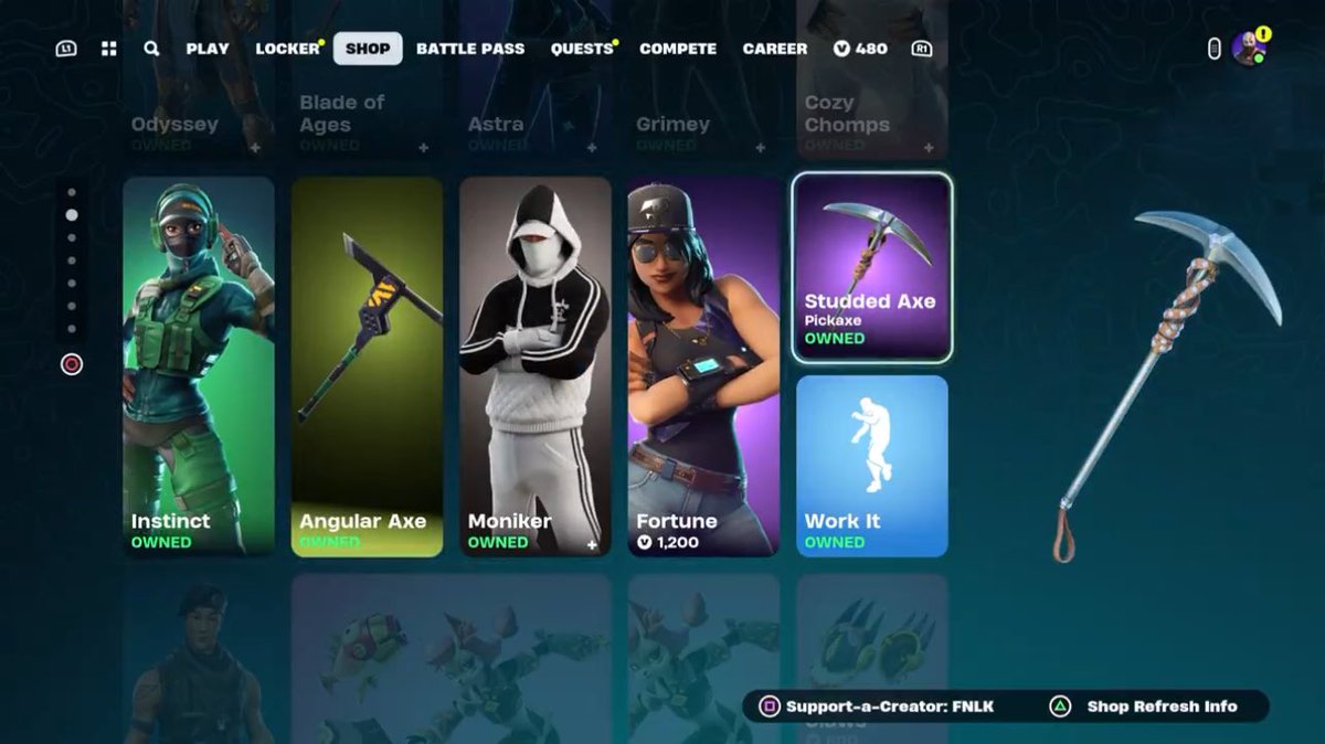 FORTNITE REMOVED THIS ITEM
SHOP TAB?

USE CODE ‘FNLK’ #ad