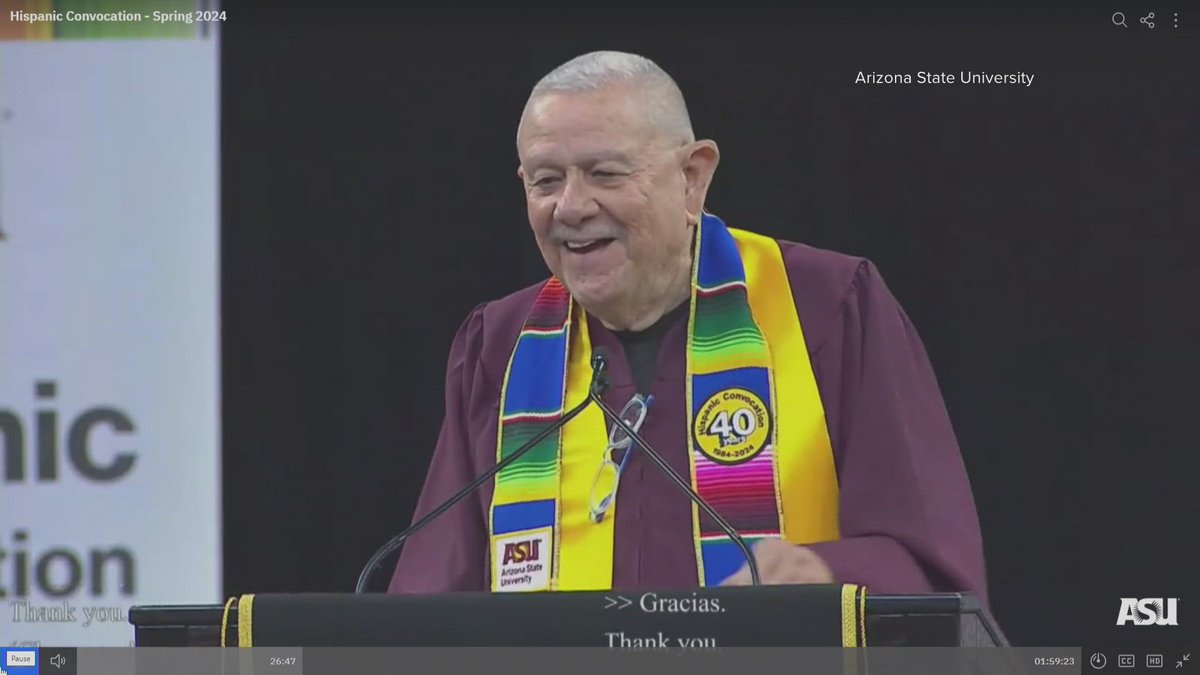 Alfredo Gutierrez led ASU protests in the 1960s and was kicked out. He just graduated with his bachelor's degree.| 12news.com/article/news/e…