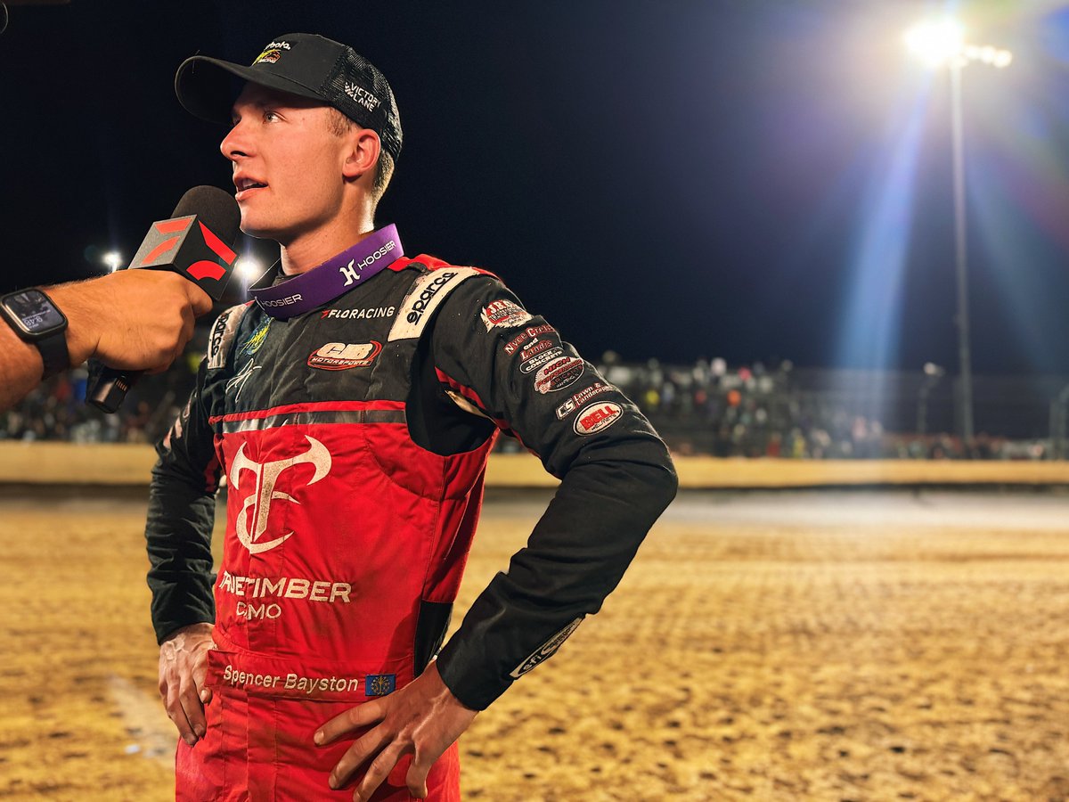 It’s an Indiana 1-2 at @KokomoSpeedway! Lebanon’s @SpencerBayston follows Indianapolis’ @TyCourtney7BC to complete a 12th-to-2nd charge. A season-best finish for the @CJB_51, @TrueTimber #5 team with @Kubota_USA High Limit Racing!