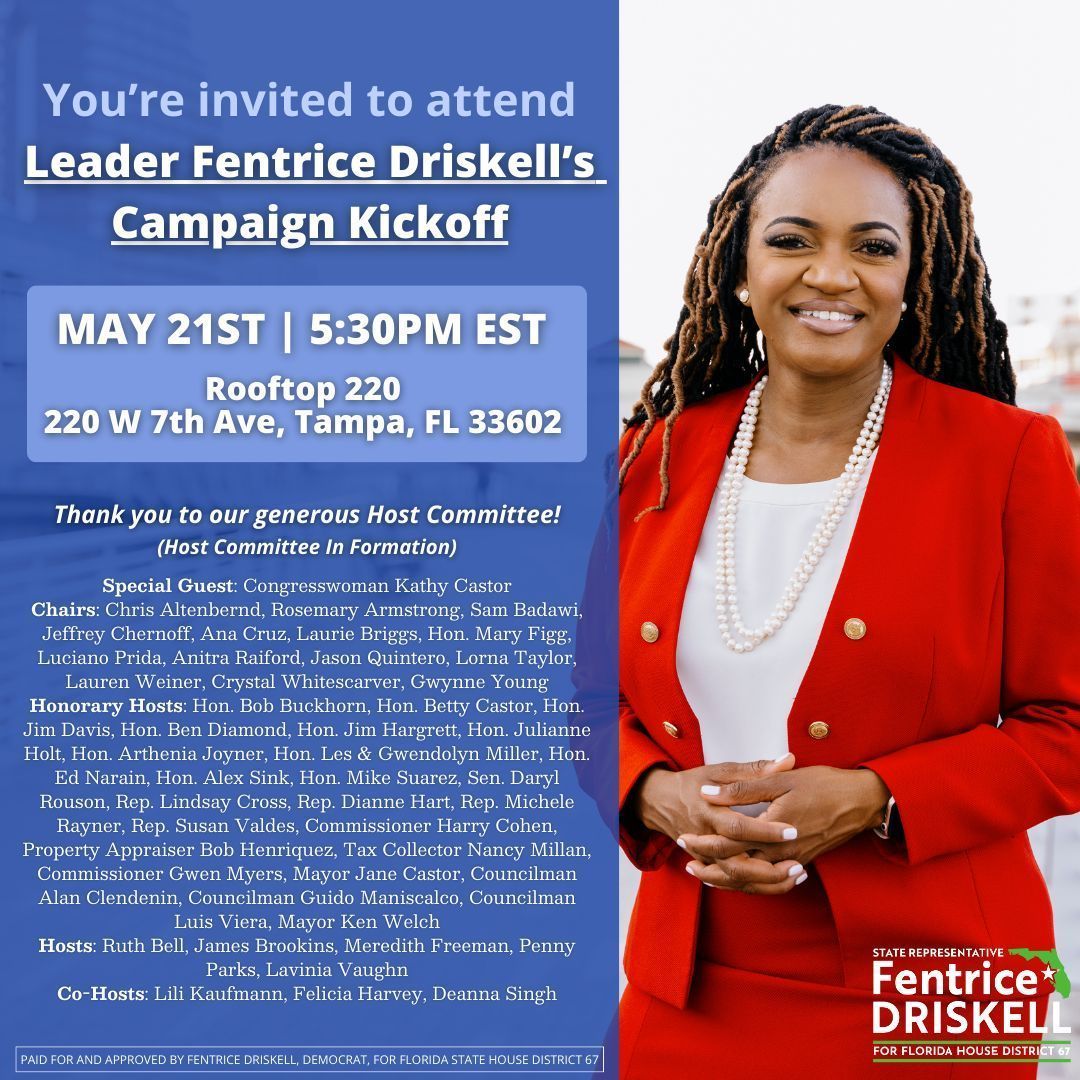Join me on May 21st at Rooftop 220 for my Campaign Kickoff! Let's start this next chapter together. I can't wait to serve as your representative for the next two years. I hope to see you there! #CampaignKickoff #Reelection buff.ly/4b5Rbgx