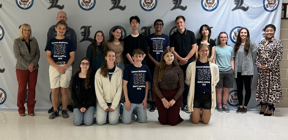 At its meeting tonight, the @Lemont_HS District 210 Board of Education honored the Mathletes state qualifiers. Congrats to all! #WeAreLemont