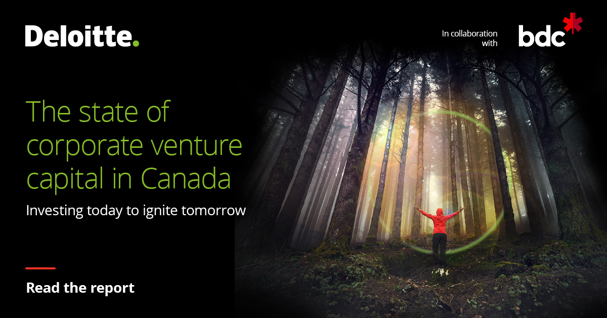 Deloitte Ventures and @BDC_Capital found that only 6% of Canadian public companies that generate $1 billion+ a year actively invest venture capital in startups. It's time to change that. Learn more: deloi.tt/3UGzMDX #VentureCapital #VC