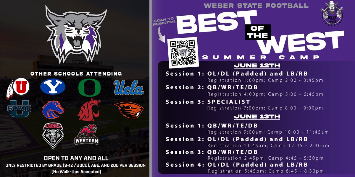 Thank you for reaching out and inviting me to the upcoming camp @mmental7 @CoachConley66 @weberstatefb @weberstate 
Looking to make it out to Utah this summer! 

@On3Recruits 
@coloradopreps 
@PrepZoneCO 
@TopPreps