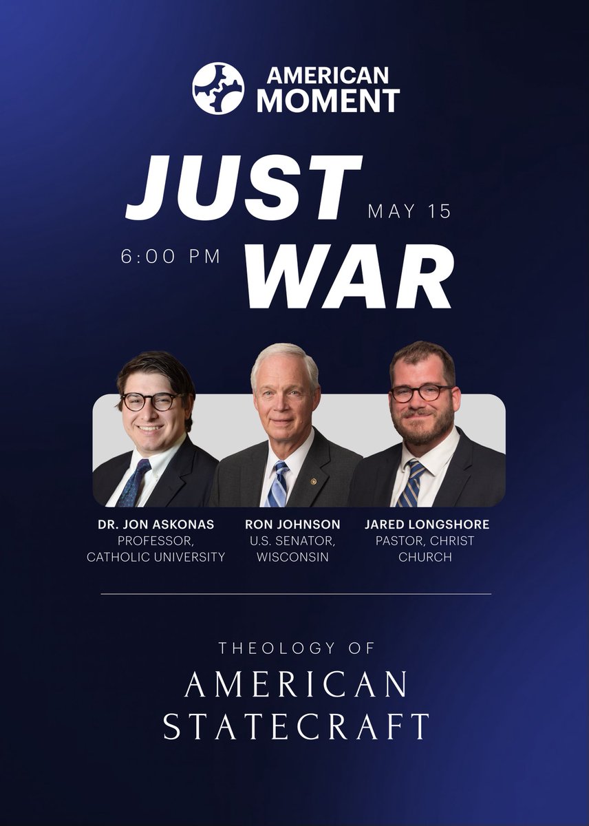 Heading to Washington D.C. this week for a Just War address. If there are any friendlies in the area looking for a word from the front lines in Moscow, send me a DM.