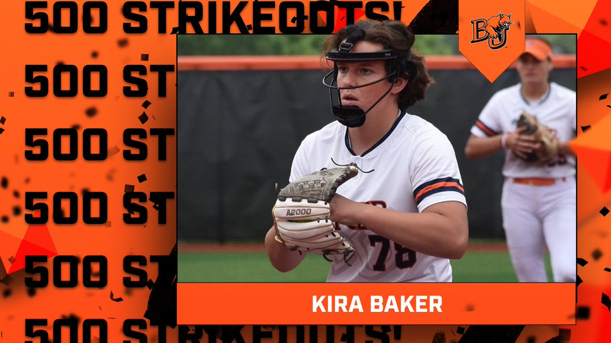 SB: 500 Career Ks! 🔥🔥 While helping lead the Wildcats to an Opening Round victory earlier today, Kira Baker eclipsed her 500th career strikeout! The sophomore from Eudora has racked up 508 Ks in 2 seasons at BU, sitting 6 Ks shy of her 2nd straight season with 200 strikeouts!