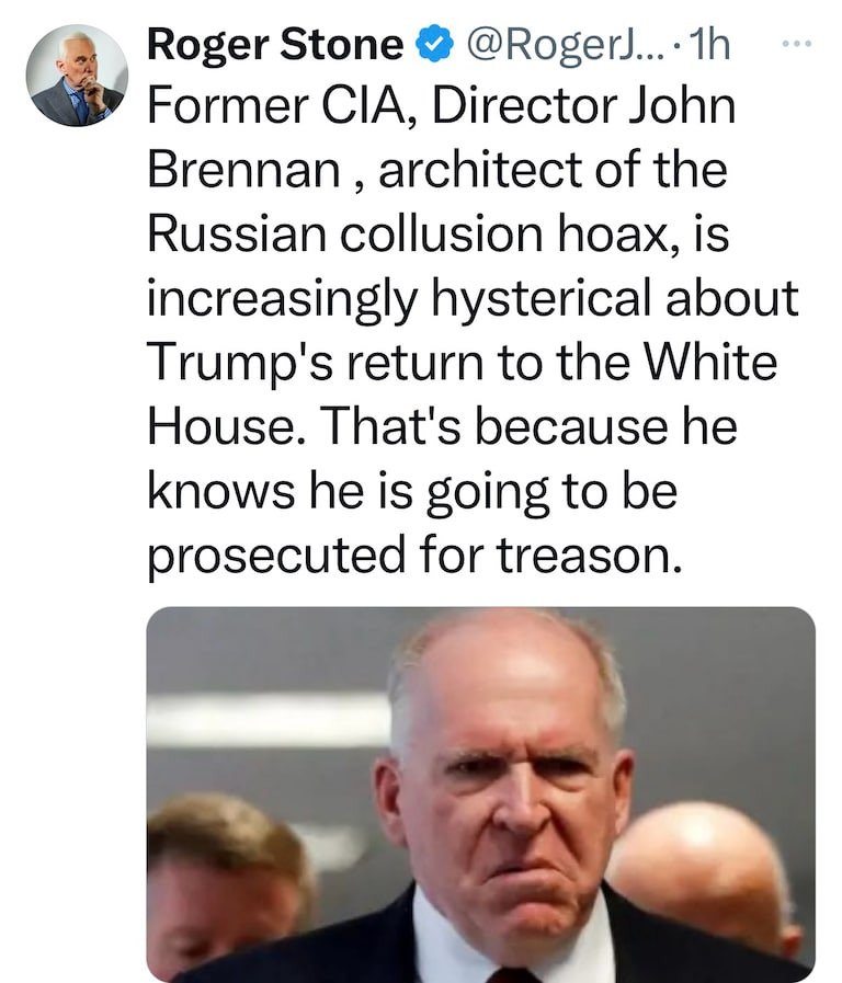 Who would love to see former CIA Director John Brennan prosecuted for treason ?
