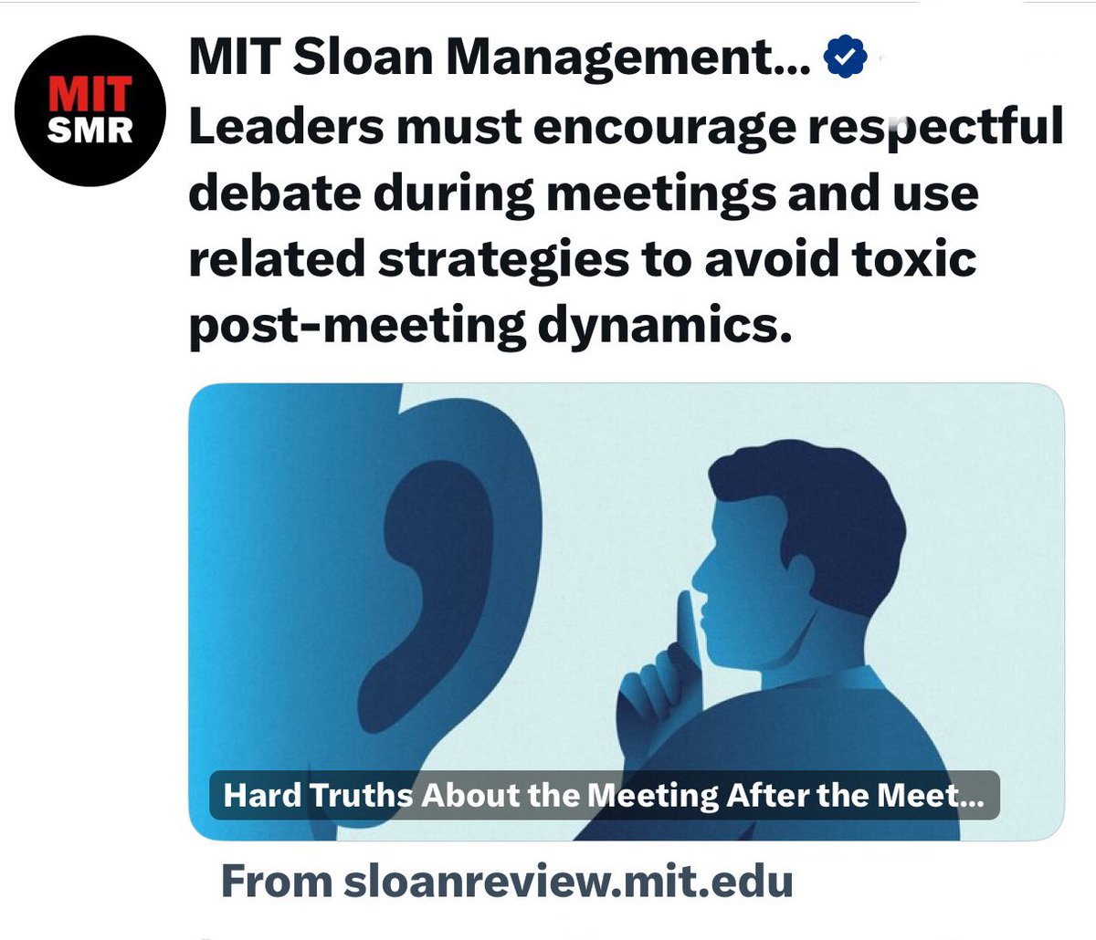 People who secretly navigate real risks associated with physician-diagnosed and managed #GeneralAnxietyDisorder (#GAD) are justifiably fearful of debate in meetings that may turn loud, hostile, and toxic. If you’re moderating when someone becomes rude and obnoxious, tamp it down.