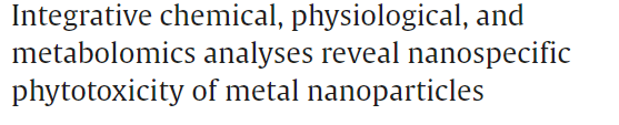 Integrative chemical, physiological, and metabolomics analyses reveal ... sciencedirect.com/science/articl… in as much as Nanoparticles are used against plant diseases/pathogens and Ag purposes we are mindful of it's phytotoxicity. Here, we delve into this via metabolomics <a href="/sciencedirect/">Elsevier | ScienceDirect</a>