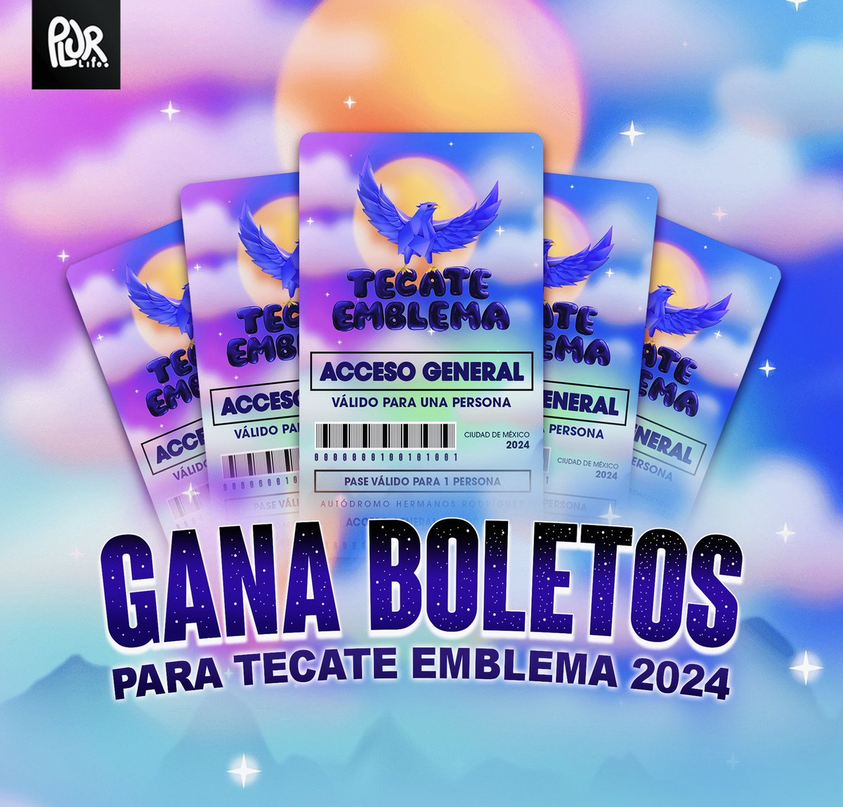 HEY HEY HEY FAMILIA! Llegó el Giveaway que todxs estaban esperando y lxs vamos a llevar a TECATE EMBLEMA este fin de semana 🫰🤭

Como participar? Muy sencillo: 

1. Dale like y RT a este post 

2. Sigue a <a href="/plur_lifemx2/">PLUR LIFE</a> y <a href="/chicoplur/">Chico Plur 📸</a> 

3. Menciona a 3 amigos para que sigan a ambas