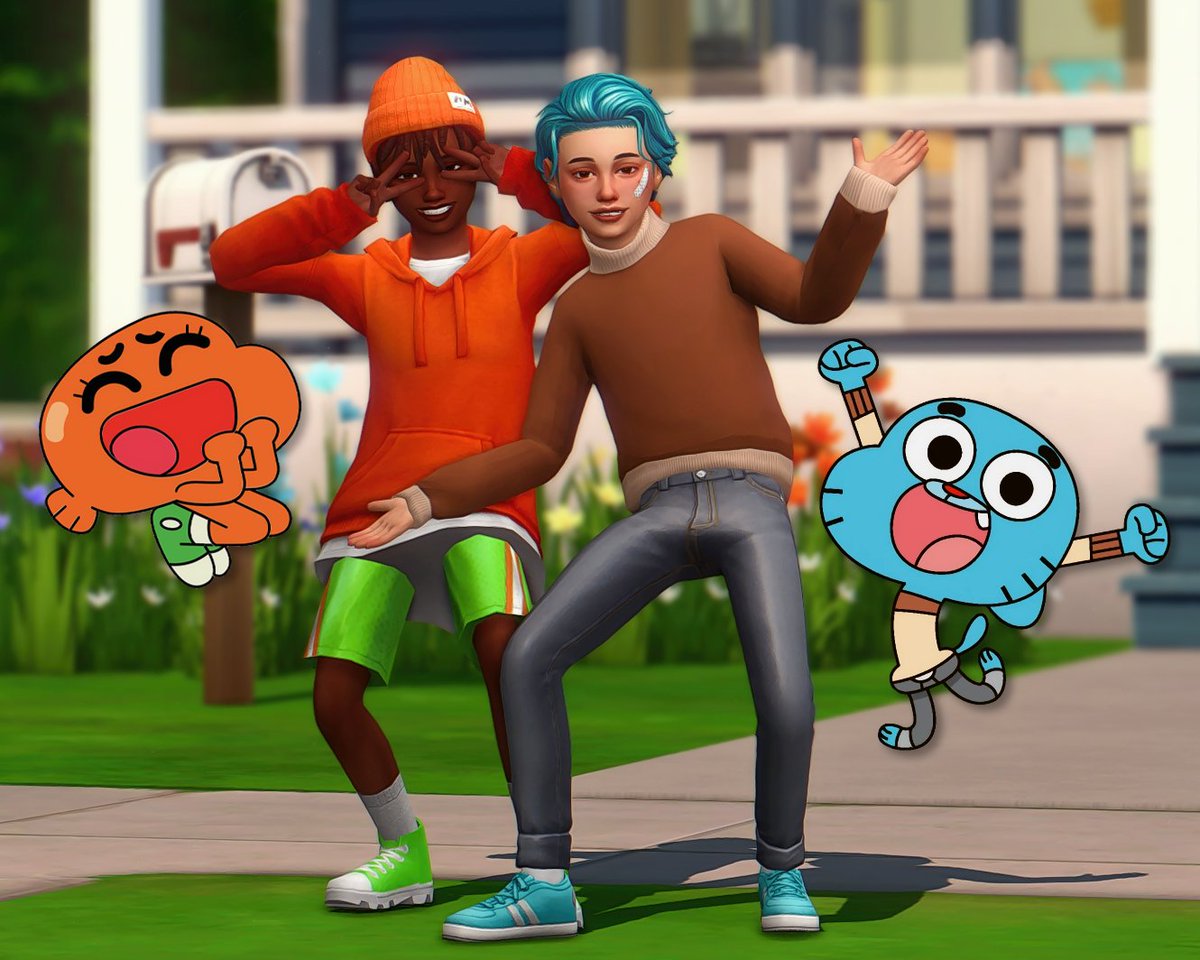 🚨CAS Challenge: Choose a non-human animated character and create a sim

'It's time to play dodge or dare!'🐠🐱
#ShowUsYourSims