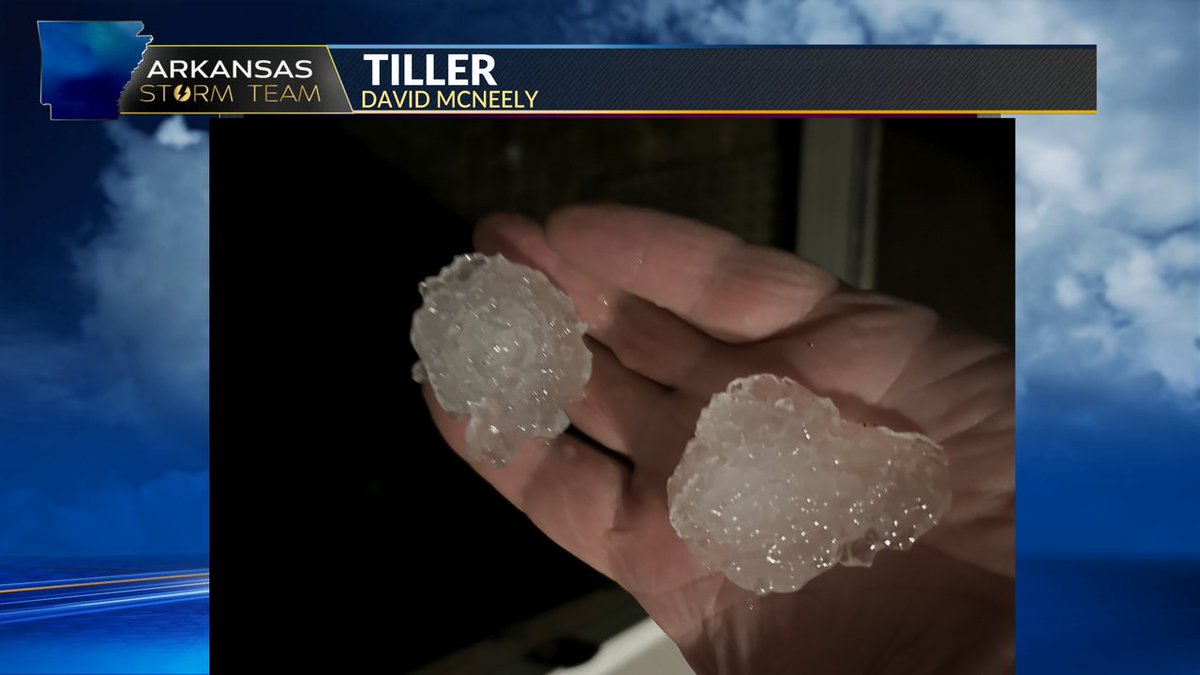 Hail in Tillar. #ARWX #ARStormTeam