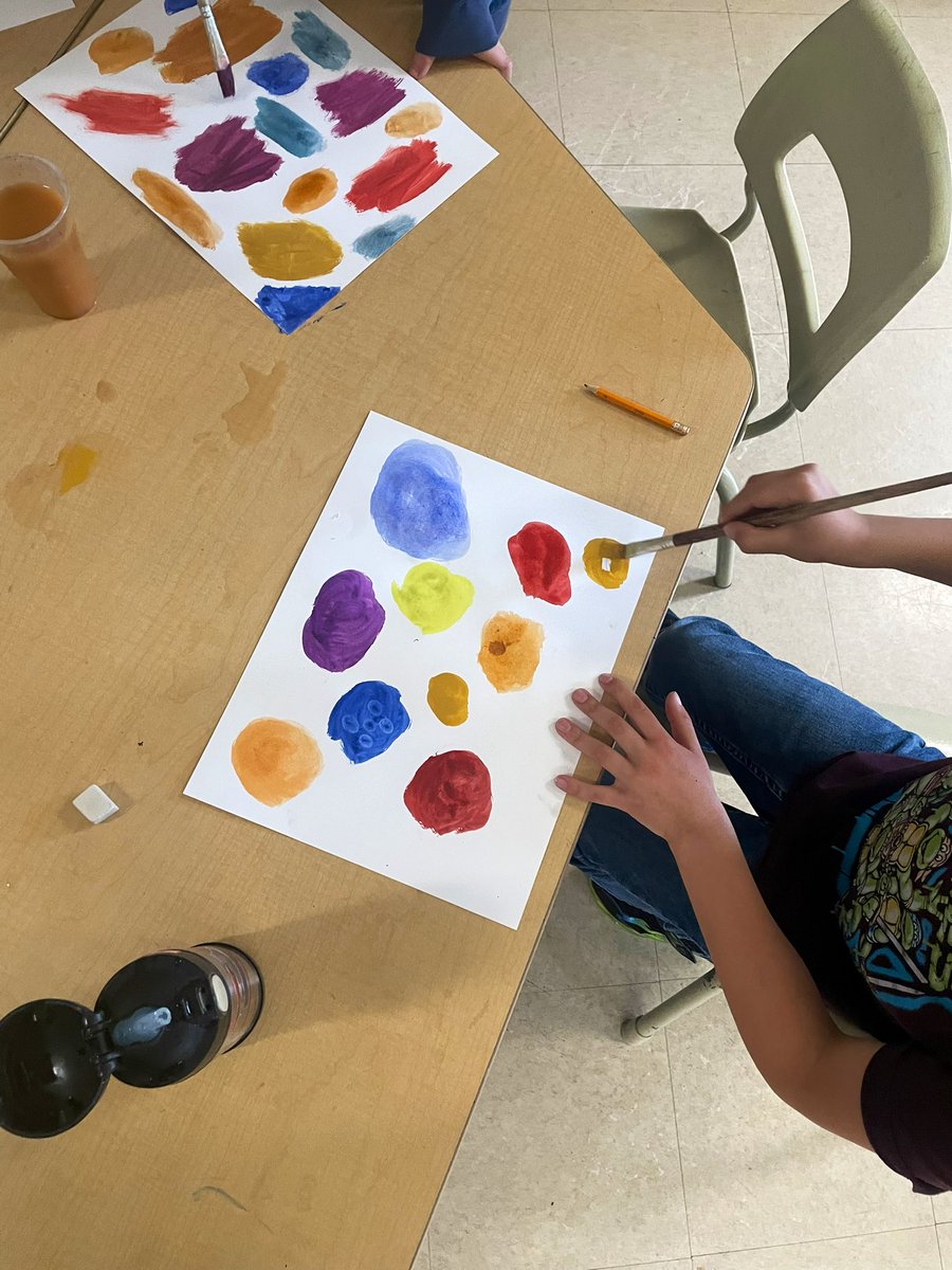 The start of spring flowers 🌷 we start by painting “colour puddles” and filling in the spaces between with green. Next, we’ll draw our flowers on to create a beautiful flower field to put up in our room (somewhere!)