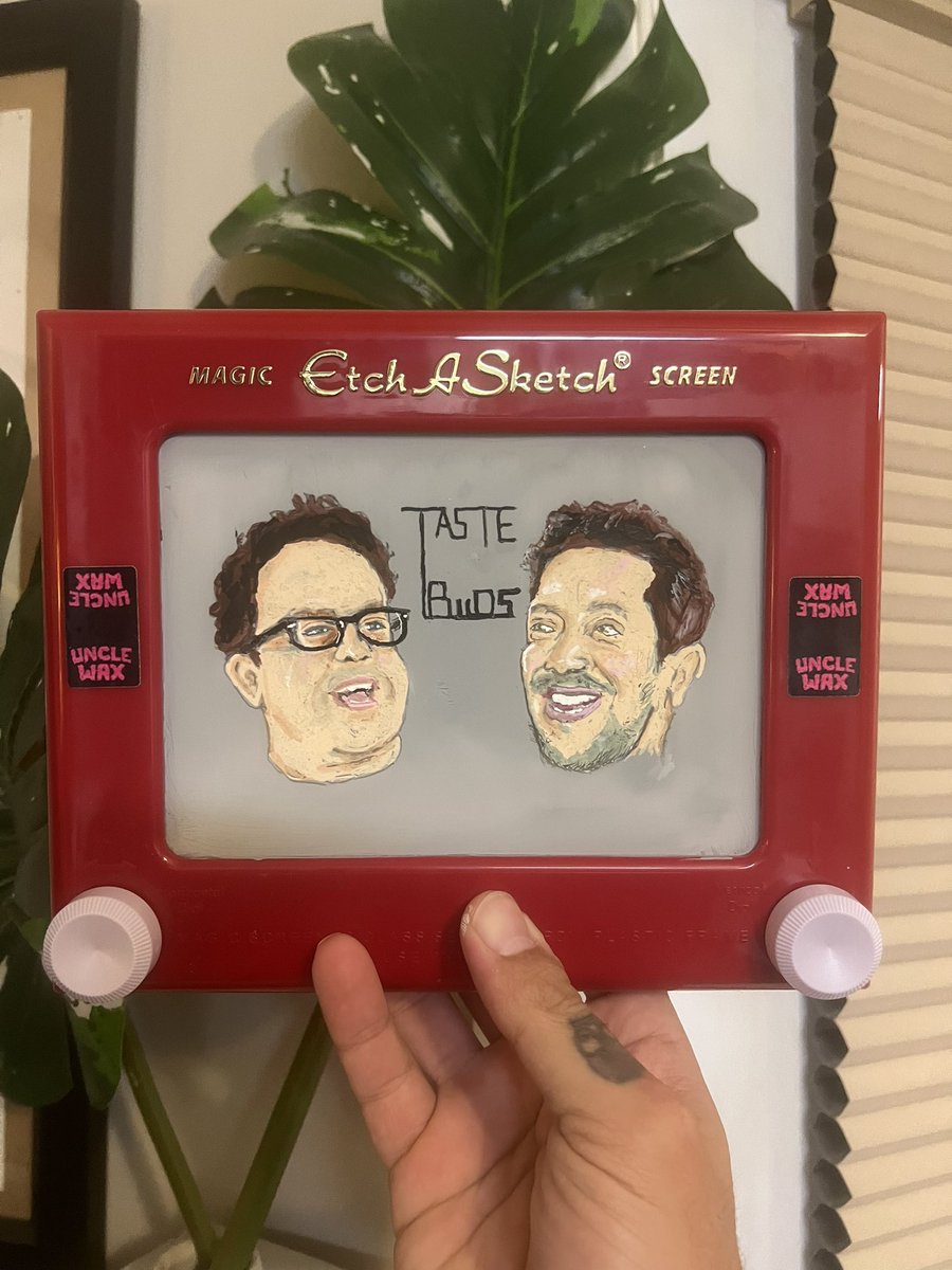 Sweet boys, @joederosacomedy & @SalVulcano ! This is my submission for the @tastebudspod Etch A Sketch competishhhh! Is it even still a thing? Where can I send this? No matter what happens, I love you!