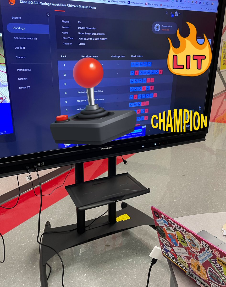 DkMonkey from @REMS_FALCONS wins the @ClintISD MS Spring Super Smash Bros Ultimate Championship! It was exciting to see all these gamers compete. Some will now move onto to our high school teams while others get to redeem themselves next fall. Future is bright! #WeAreClintEsports