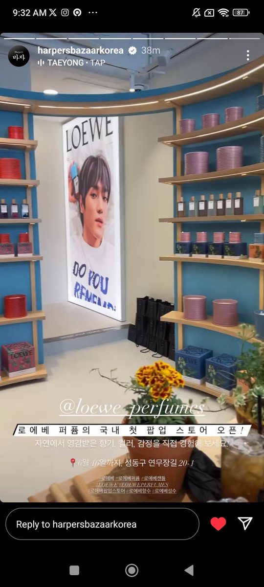 Harpers Bazaar Korea insta story update

They also use TAP as the bgm 🌹

Taeyong Paula's Ibiza 2024
#LOEWETAEYONG #LOEWE #TAEYONG #LOEWEpaulas #LOEWEPerfumes

instagram.com/stories/harper…