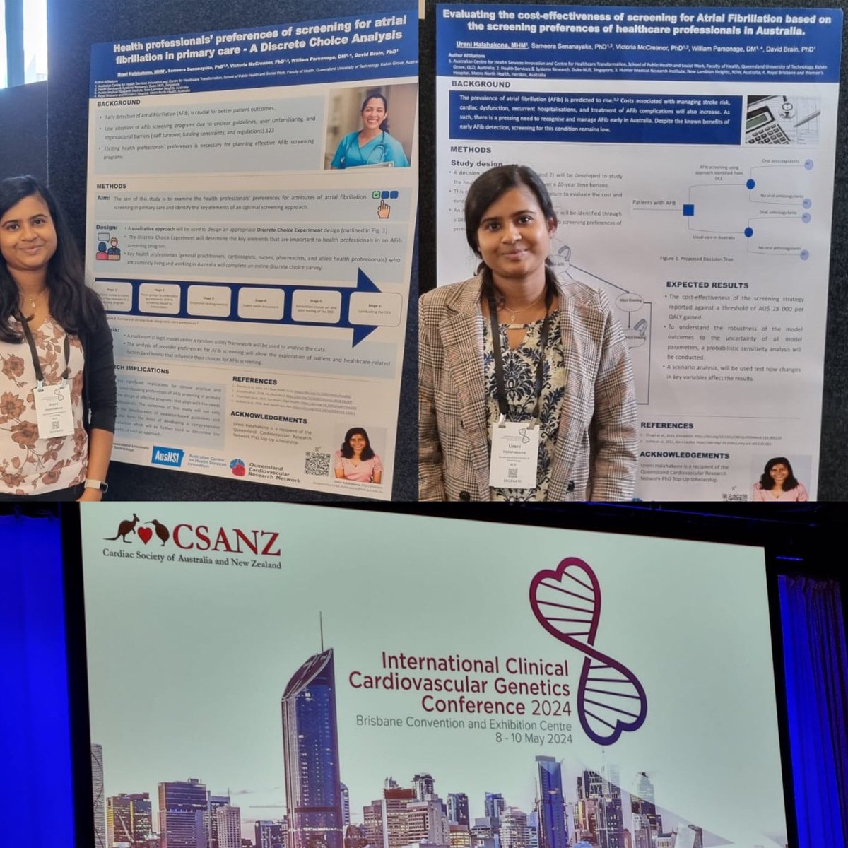 Congratulations to Ureni, a member of QCVRN and our 2023 PhD scholarship recipient, for attending the International Clinical Cardiovascular Genetics Conference last week and presenting 2 posters! @LastCardiology @QUT @thecsanz @OzCvA #iccg24 #CardiovascularResearch #Womeninstem