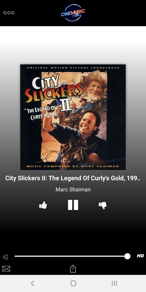 Je suis en train d'écouter Marc Shaiman - City Slickers II: The Legend Of Curly's Gold, 1994 - The Stampede sur l'application Android de CINEMUSIC Radio ! play.google.com/store/apps/det…