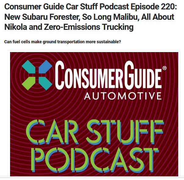 GREAT conversation with Christian Appel of @nikolamotor. Everything you want to know about fuel cells in big trucks, and hydrogen fueling. #Sustainability #CarStuffPodcast #FuelCells #Nikola blog.consumerguide.com/consumer-guide…