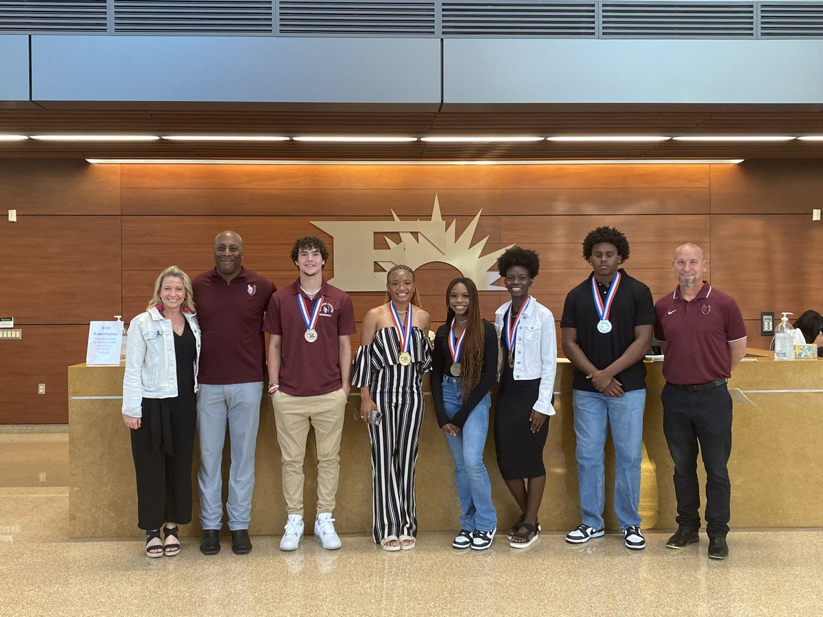 Today, Frisco ISD celebrated our State Qualifying Track & Field athletes. Congratulations to our Seniors: Jaxon Miller, Kaylah Braxton & Brooke Freeman, your hard work and tireless effort are greatly appreciated.